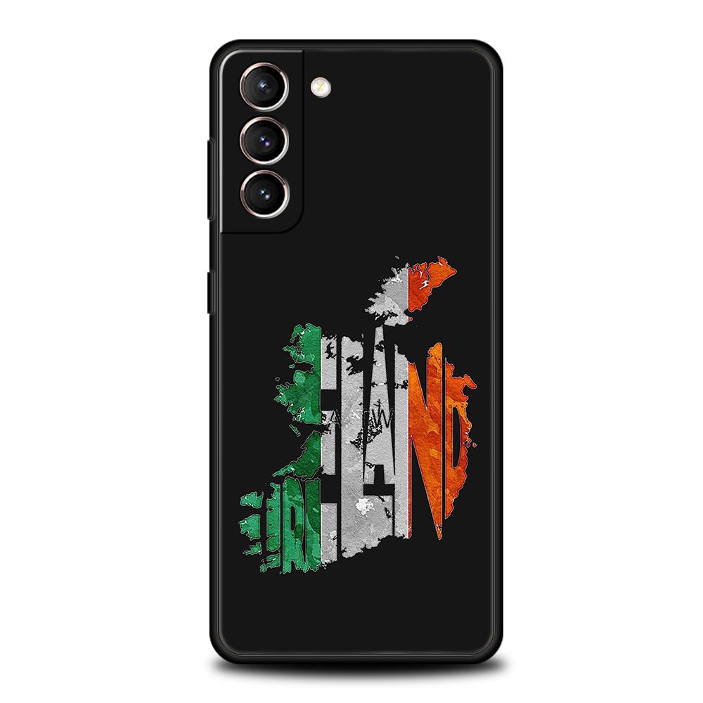 Ireland Flag Phone Case For Samsung Galaxy S25 Edge S24 S23 S22 Ultra S20 S21 FE 5G S10 S9 Plus S10E Soft Cover