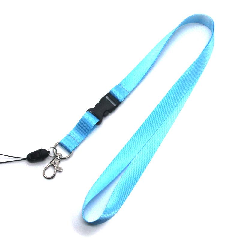 Custom Color Logo Nylon Phone & ID Lanyard with Screen Printed Polyester