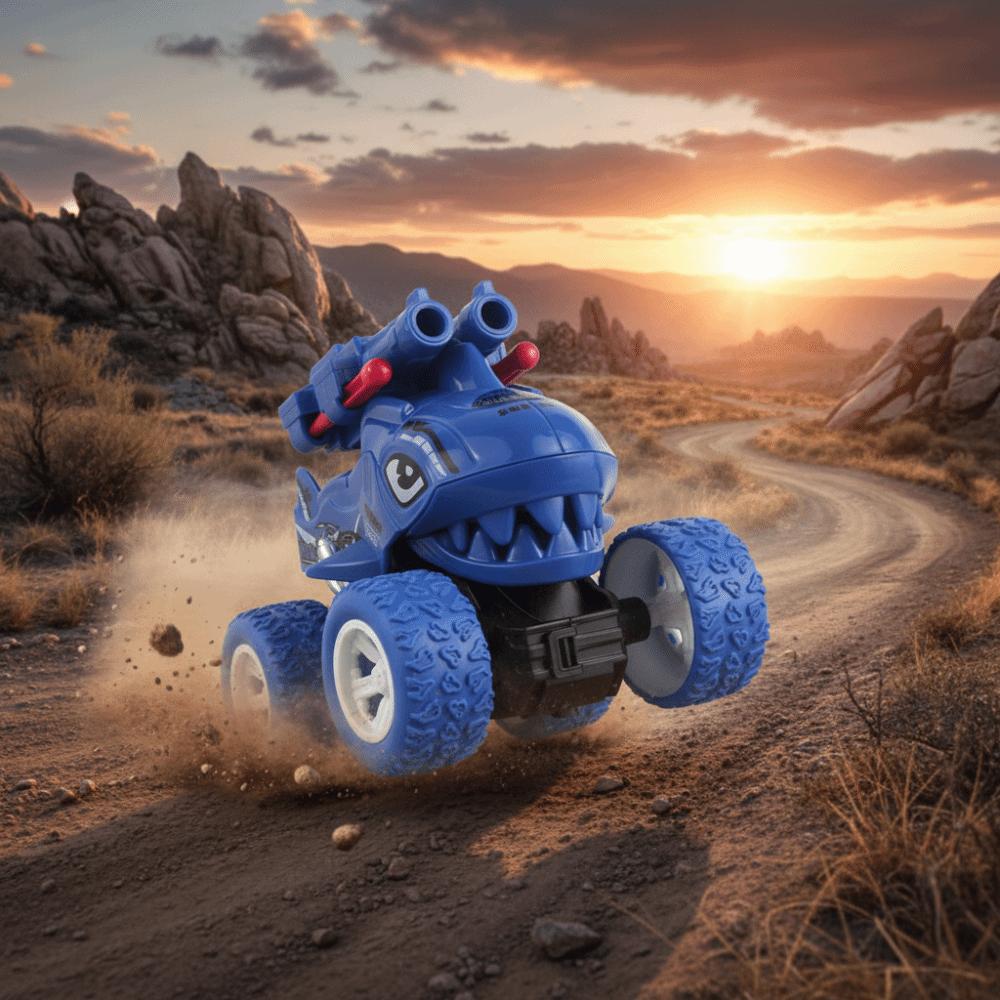 Model Engineering Truck Dinosaur Inertial Ejection Toy Car Retractable Dinosaur Car Children's Toy