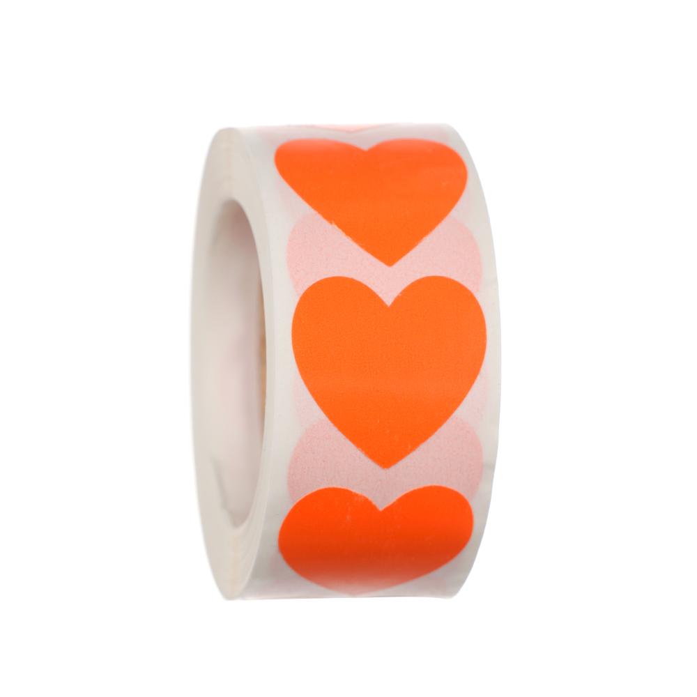 500 Pcs Package Label Gift Packaging Stationery Sticker Scrapbooking Love Heart Shaped Seal Labels