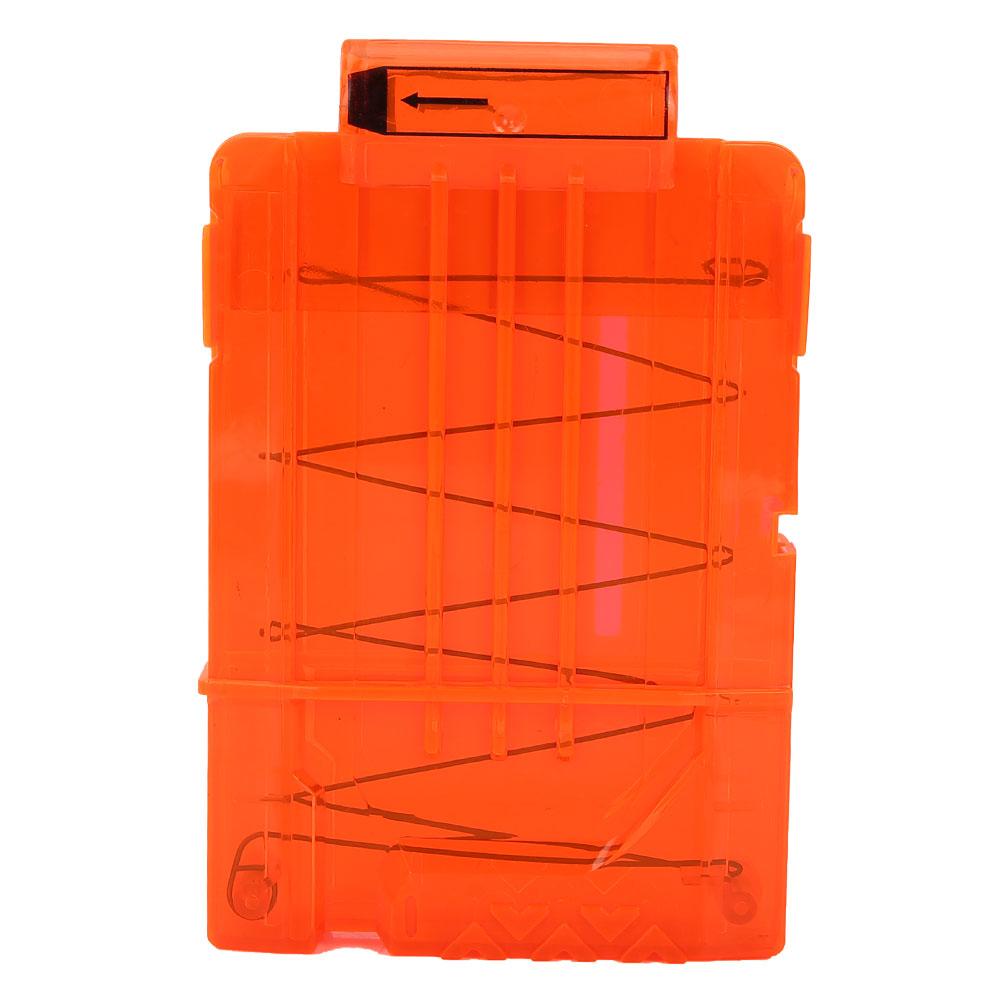 Soft Clip Plastic Cartridge Magazine Toy (5 Transparent Orange)