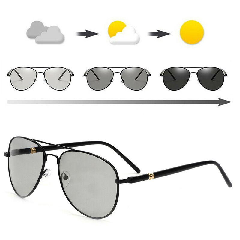 Sunglasses Polarized Photochromic Goggles Men Driving Fishing Transition Glasses