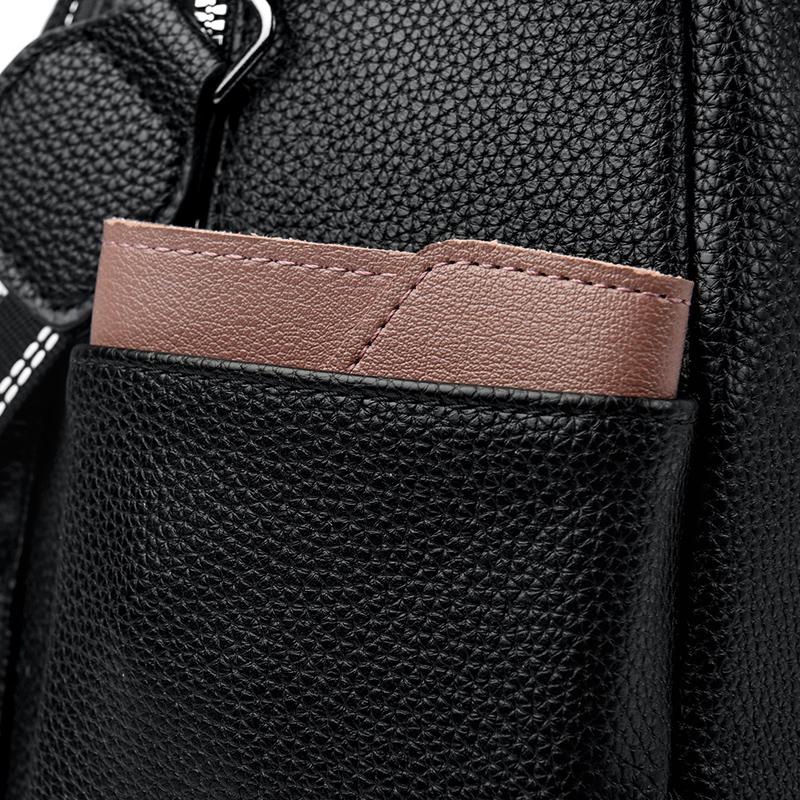 Plecak z frędzlami Damski plecak z miękkiej skóry Retro torba podróżna