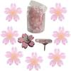 30pcs Thumbtack Pins Flower Shape Resin Cherry Blossoms Push Pins Cork Board Decorative Thumbtacks Office School Acc Supplies