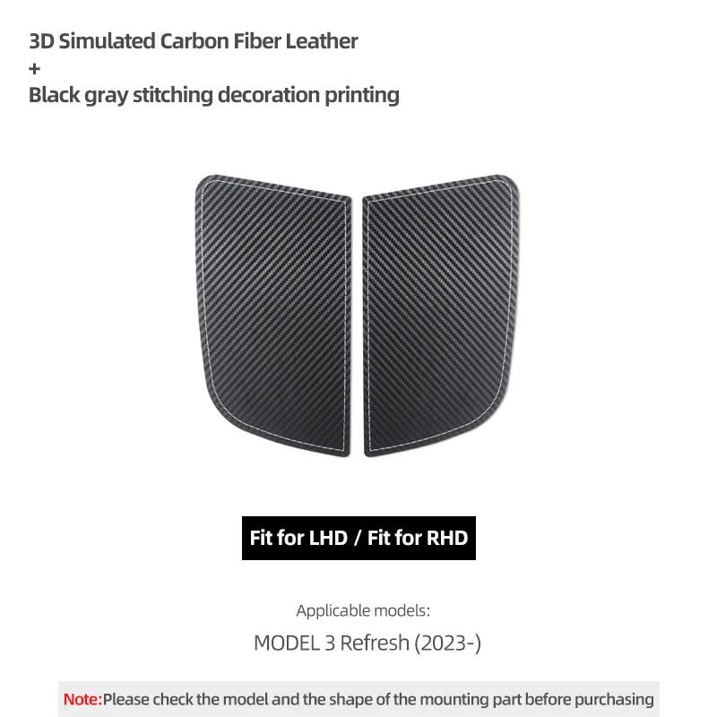 Betterhumz For Tesla Model Y Juniper Model 3 Highland Made of Alcantara Door Pillar Anti-collision Trim Sticker Car Accessories
