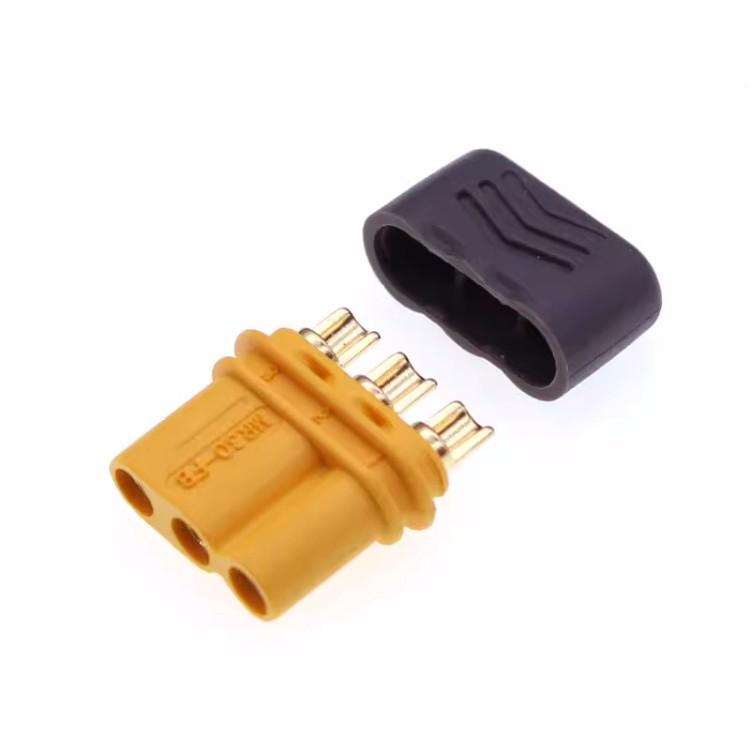 MR30-M/F Three-Core High-Temp Male/Female Sheathed Aircraft Connector ESC Speed Controller for MOTO Motor