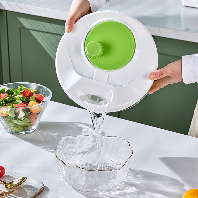 Multifunction Salad Spinner Lettuce Dryer Manual Vegetable Drainer Crisper Strainer For Washing Drying Leafy Kitchen Accesosries