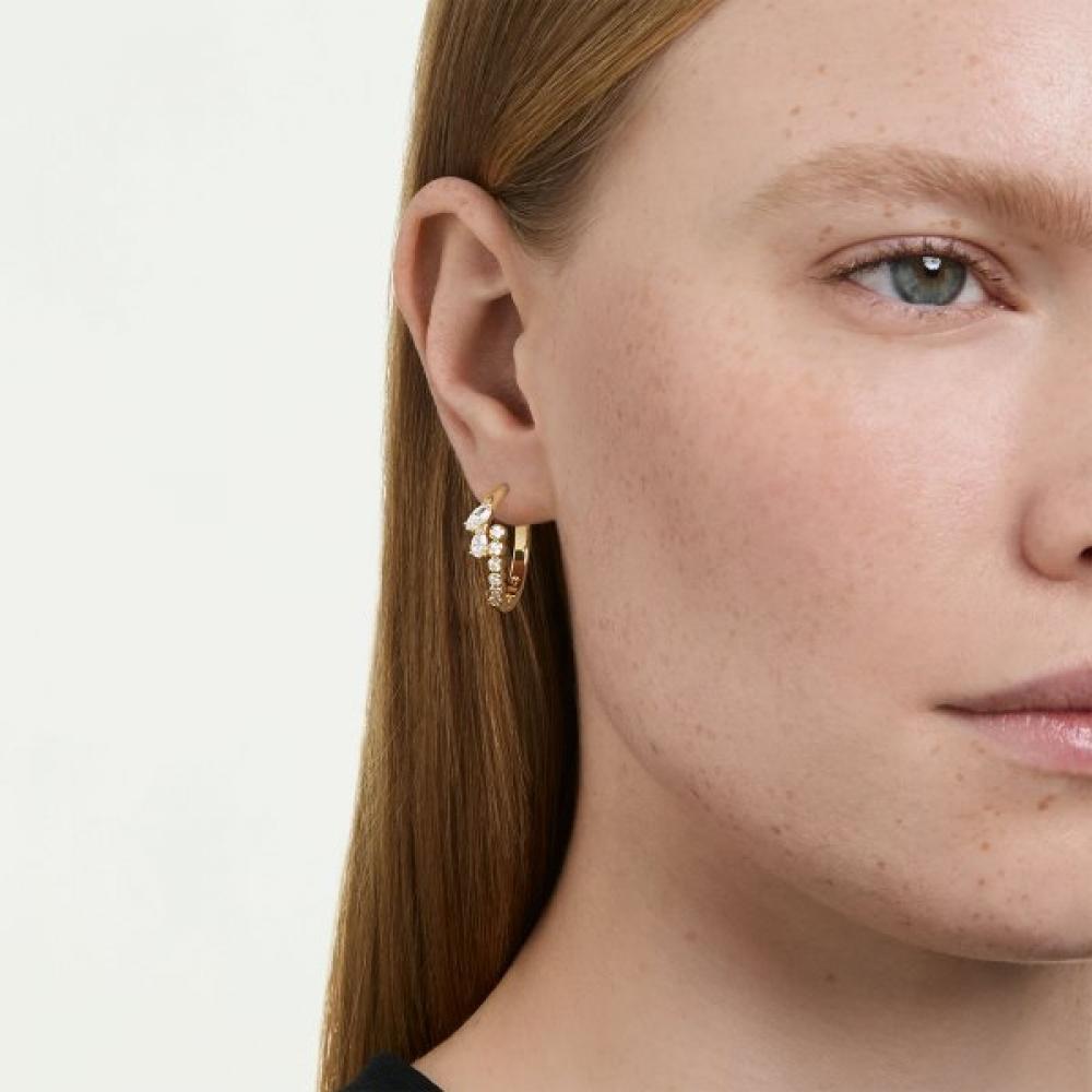 Swarovski Gold Tone Hoop Earrings 5761975