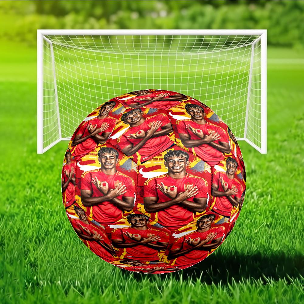 Barcelona Spirit 2019 Soccer Ball Size 5 Soccer Ball, Machine-stitched, Soft and Comfortable, Suitable for Training and Matches Fan Gift