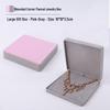 Pink Velvet Jewelry Box with Rounded Corners for Earrings, Bracelets, Rings, and Gifts
