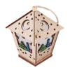 Ramadan Lamp Three Dimensional House Shape Unique Design Hanging Light Wooden Decorative Lamp