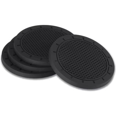SAMCOS Porta-copos para Carro Inserção de Porta-copos para Carro Porta-copos Ecológico PVC Antiderrapante Universal Peças Internas Diâmetro 7cm Conjunto de 4