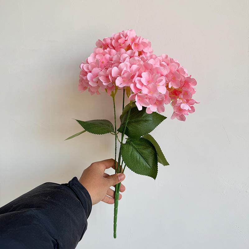 5-Head Silk Hydrangea Fake Flowers for Wedding Décor and Home Arrangements