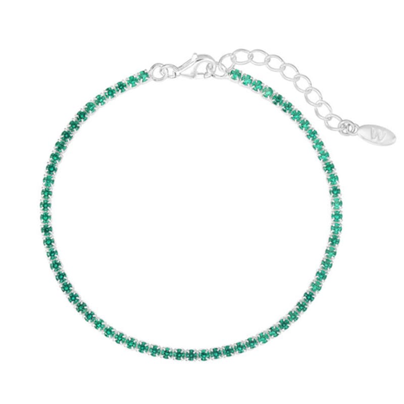 WESTISLAND Silberfarbenes Tennisarmband mit Stein (Wählen Sie 1 von 5)_WS058