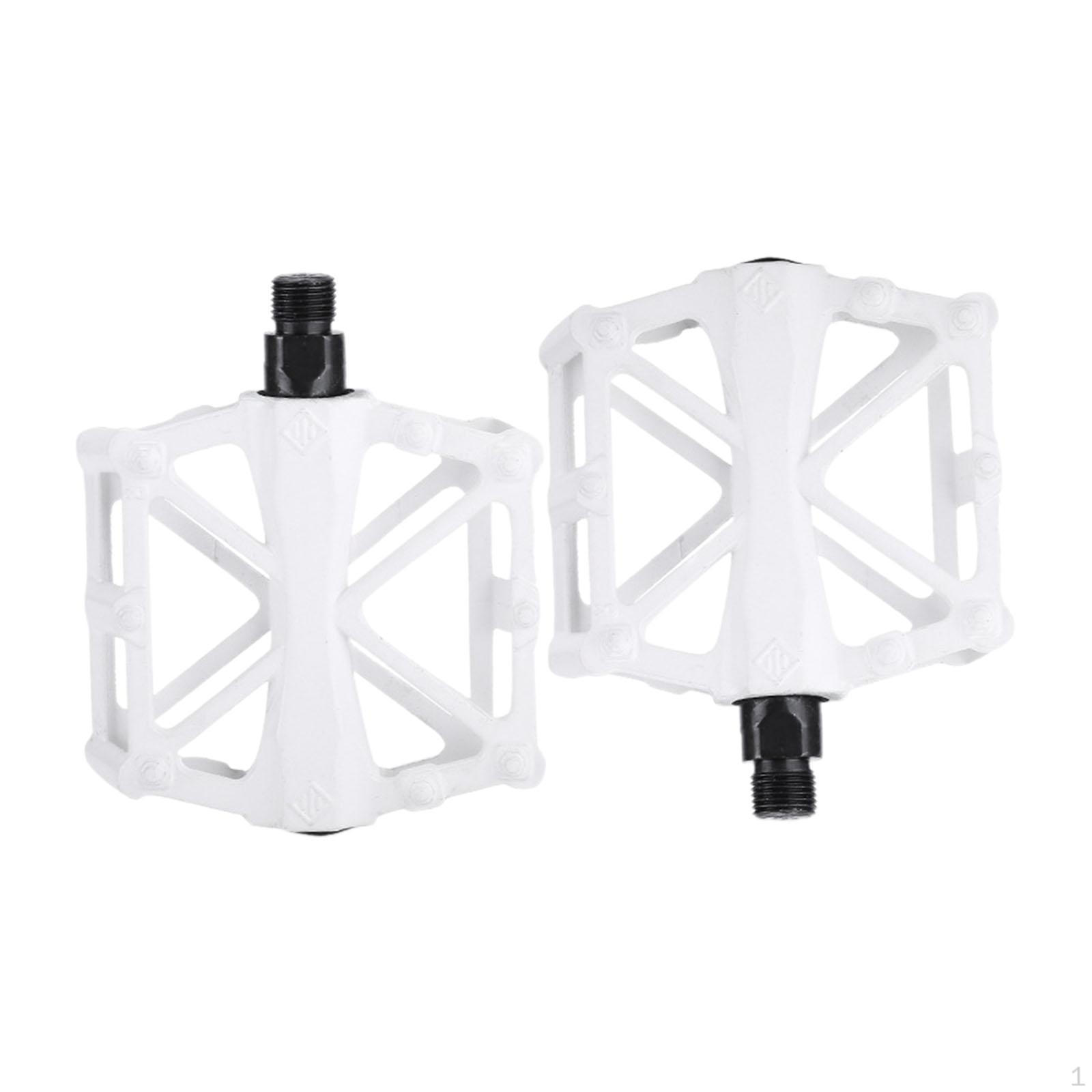 1 пара Велосипедные педали Аксессуары для велоспорта Платформенные педали Противоскользящие Велосипедные для Электрических белый