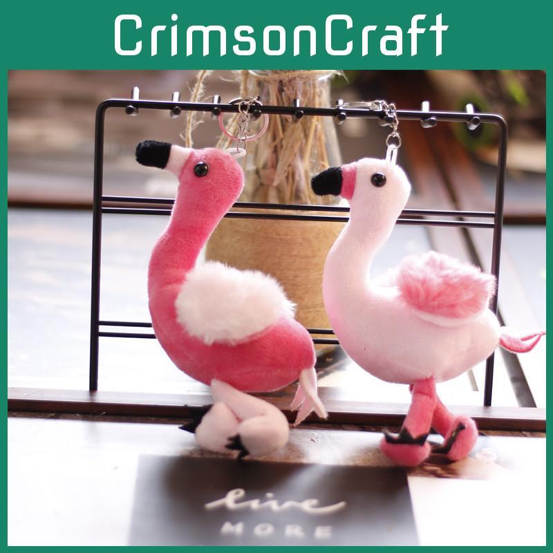 Adorable Flamingo Plush Toy Soft Stuffed Animal For Girls Cute Bag Charm