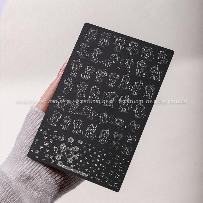 Holiday Nail Art Plate: Snowman, Reindeer, Butterfly, Flowers, Fireworks, Hollow National Style Designs