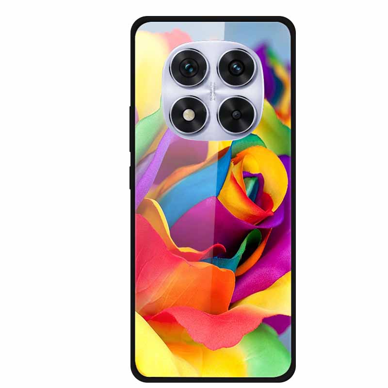 Tempered Glass Case For Redmi Note 14 Pro Coque 14Pro Flowers Phone Cases For Xiaomi Redmi Note14 Pro Hard Back Cover Case Funda