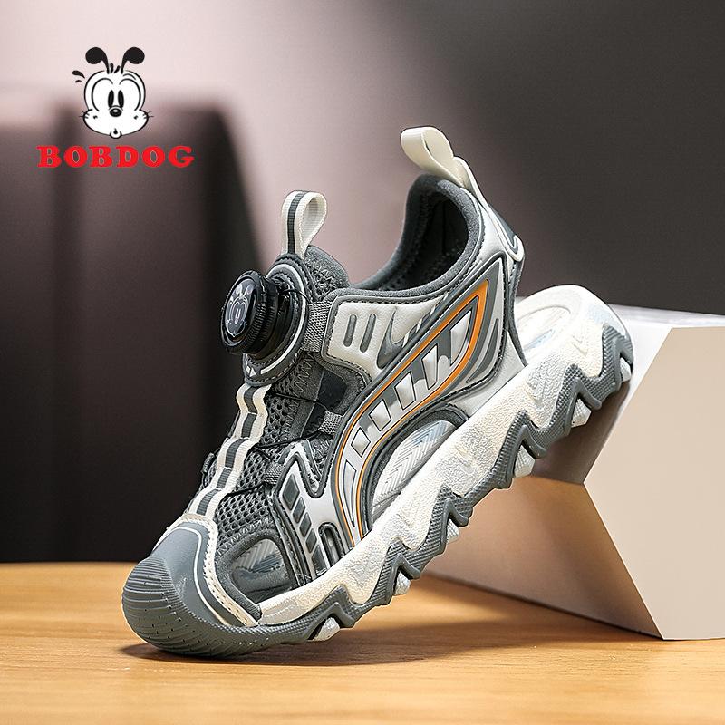 

Babu Bean Boys Baotou Sandals 2025 Summer New Medium and Older Children s Soft Sole Non-slip Children s Sports Beach Shoes Tide 28 серый