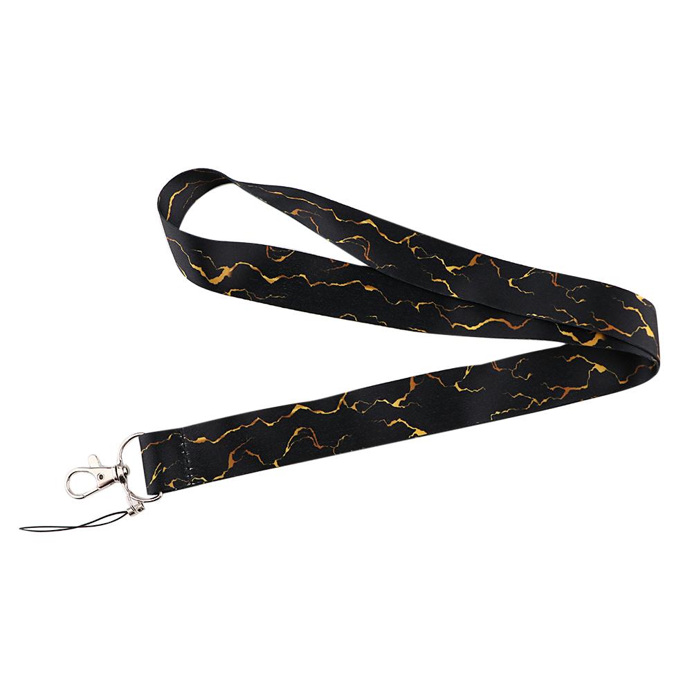 Marble Printing Lanyard For Keychain ID Card Cover Passport Student Cellphone USB Badge Holder Key Ring Neck Straps Accessories