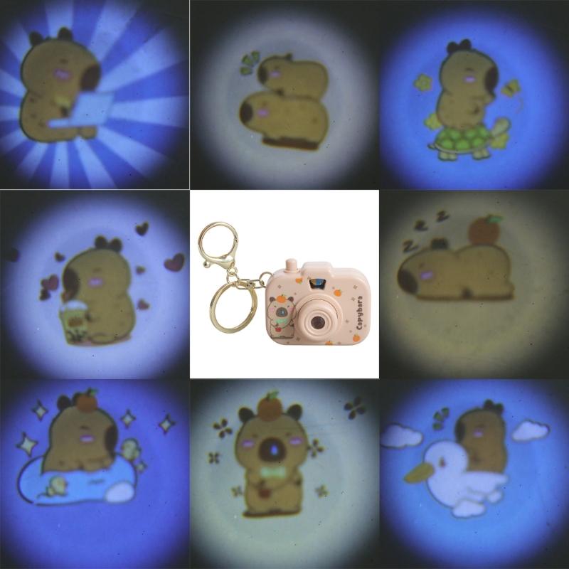 Creative Capybaras Projection Camera Keychain With Built In Mini Projector For Adults And Anime Enthusiasts