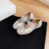 Inner Heightening Mary Jane Shoes New Velcro Women's Shoes Shallow Mouth Single Shoes Ballet Shoes