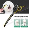 SANGELAR 7,5-calowe profesjonalne nożyczki do pielęgnacji zwierząt Chunker Scissors 440C stalowe nożyczki do przerzedzania Wytrzymałe płynne ruchy Precyzyjne cięcie dla psów i kotów