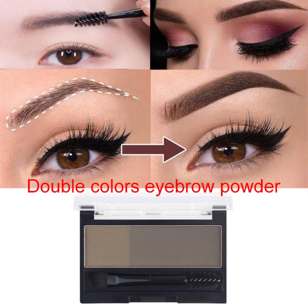 

DNM Double Color Lasting Waterproof Brow Enhancer Eyebrow Powder with Brush