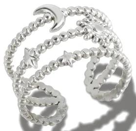Wholesale High End Waterproof Three-dimensional M Letter Hollow Stainless Steel Finger Ring Trendy for Women Personalize Jewelry