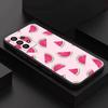 Watermelon Cute Phone Case For Samsung S 9,10,21,30,22,23,24,25,26,Ultra,Plus,Lite,FE,4,5G Black Soft Precise