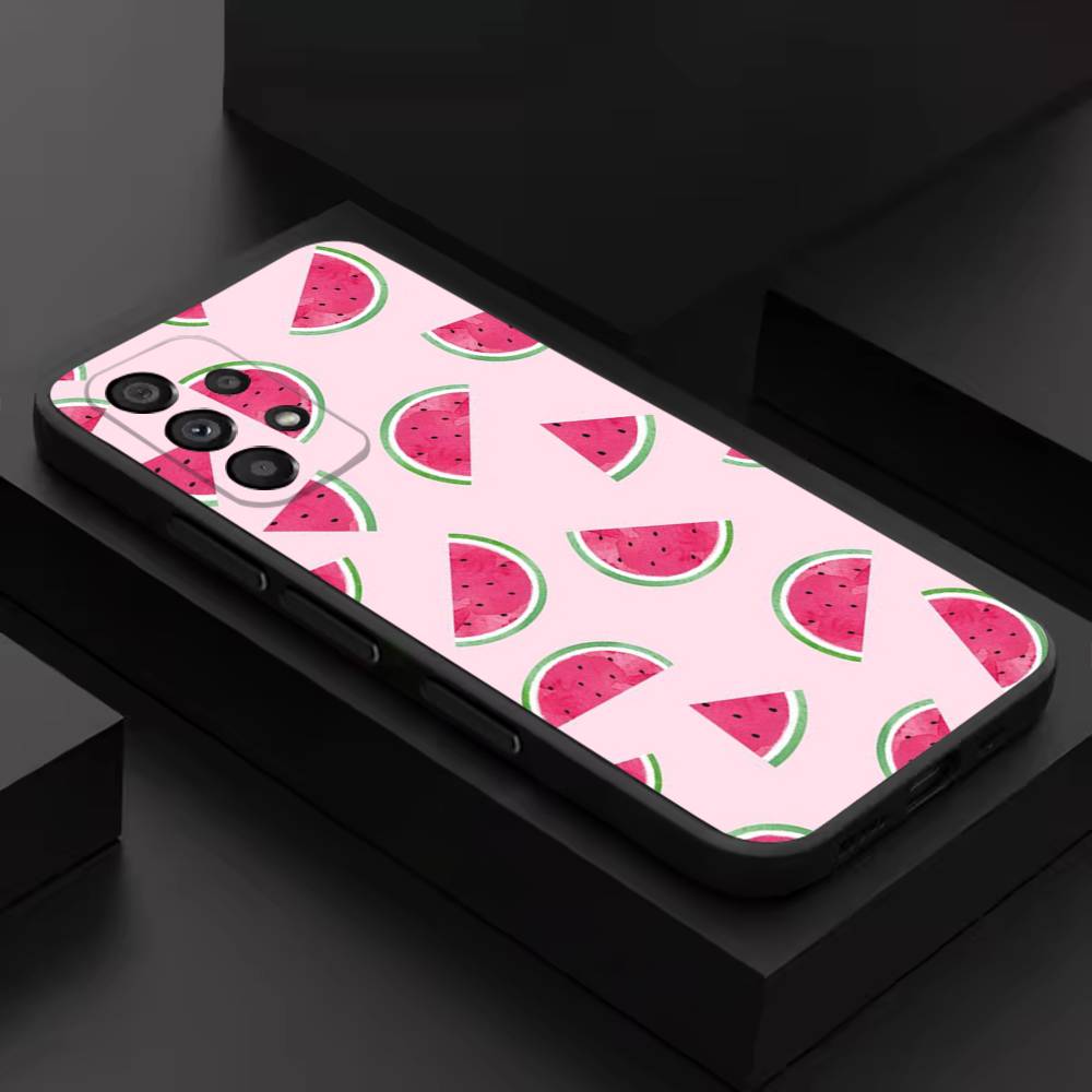 Watermelon Cute Phone Case For Samsung S 9,10,21,30,22,23,24,25,26,Ultra,Plus,Lite,FE,4,5G Black Soft Precise SamsungS30Plus
