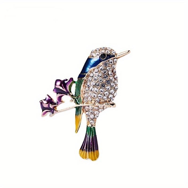 

Креативна Нова Жіноча Дівчача Розкішна Кришталева Брошка-Значок у Формі Птаха Модна Класична Стразова Вечірня Шпилька Аксесуари для Жіночого Пальта