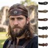 Embossed Pu Rivet Headband Medieval Style Halloween Cosplay Hairband Viking Head Ring Girl
