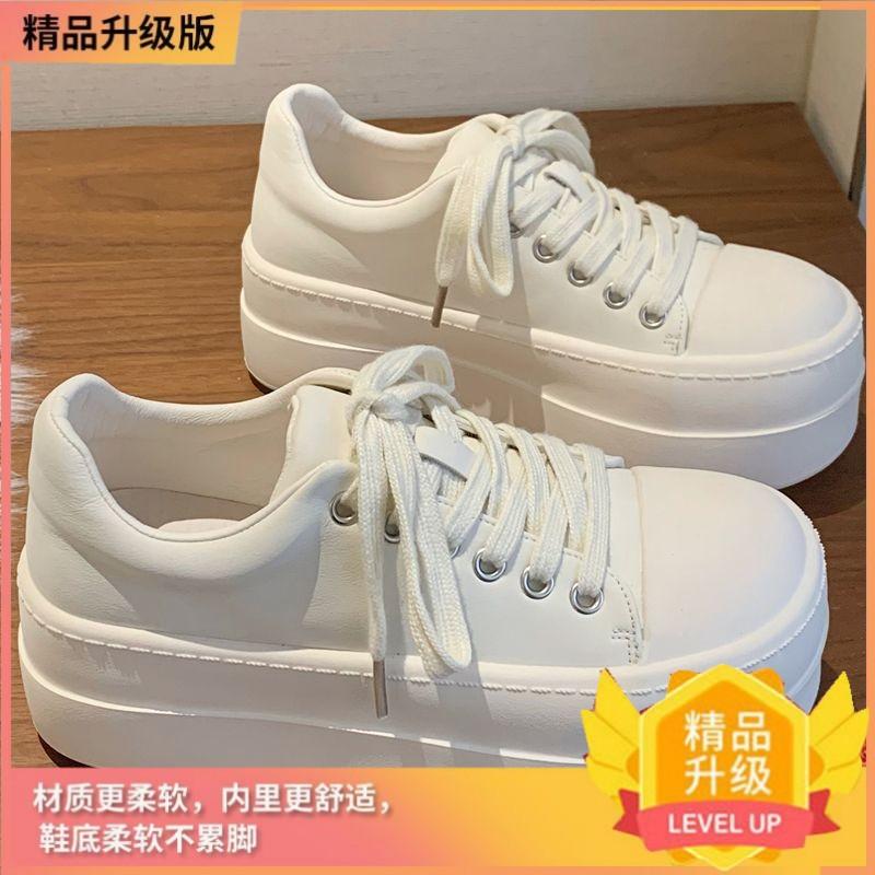 Big head thick-soled muffin autumn and winter new heightening casual versatile sports lightweight board shoes