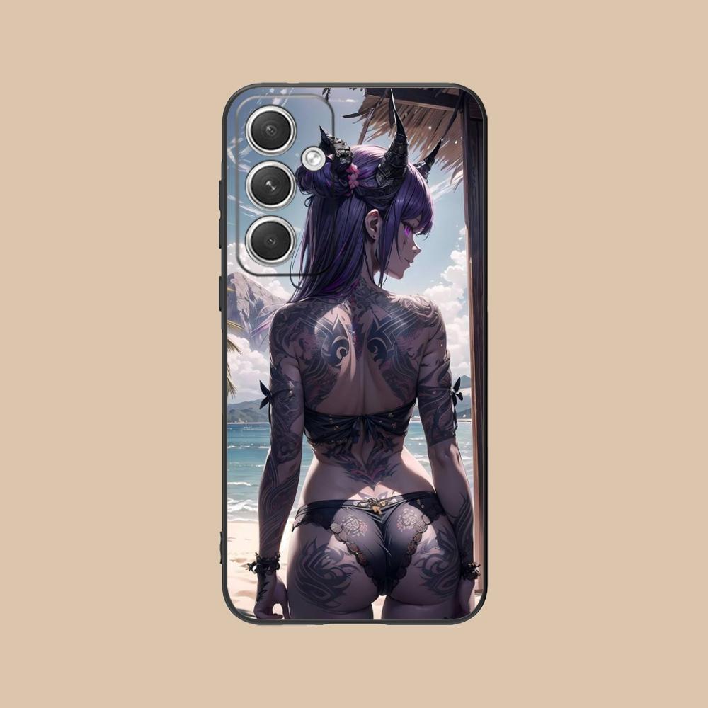 Fashion Tattoo Girl Mobile Phone Case for Samsung Galaxy S26 S25 S24 S23 S22 S21 S20 Note20 Plus FE Ultra Colorful Cover Cover