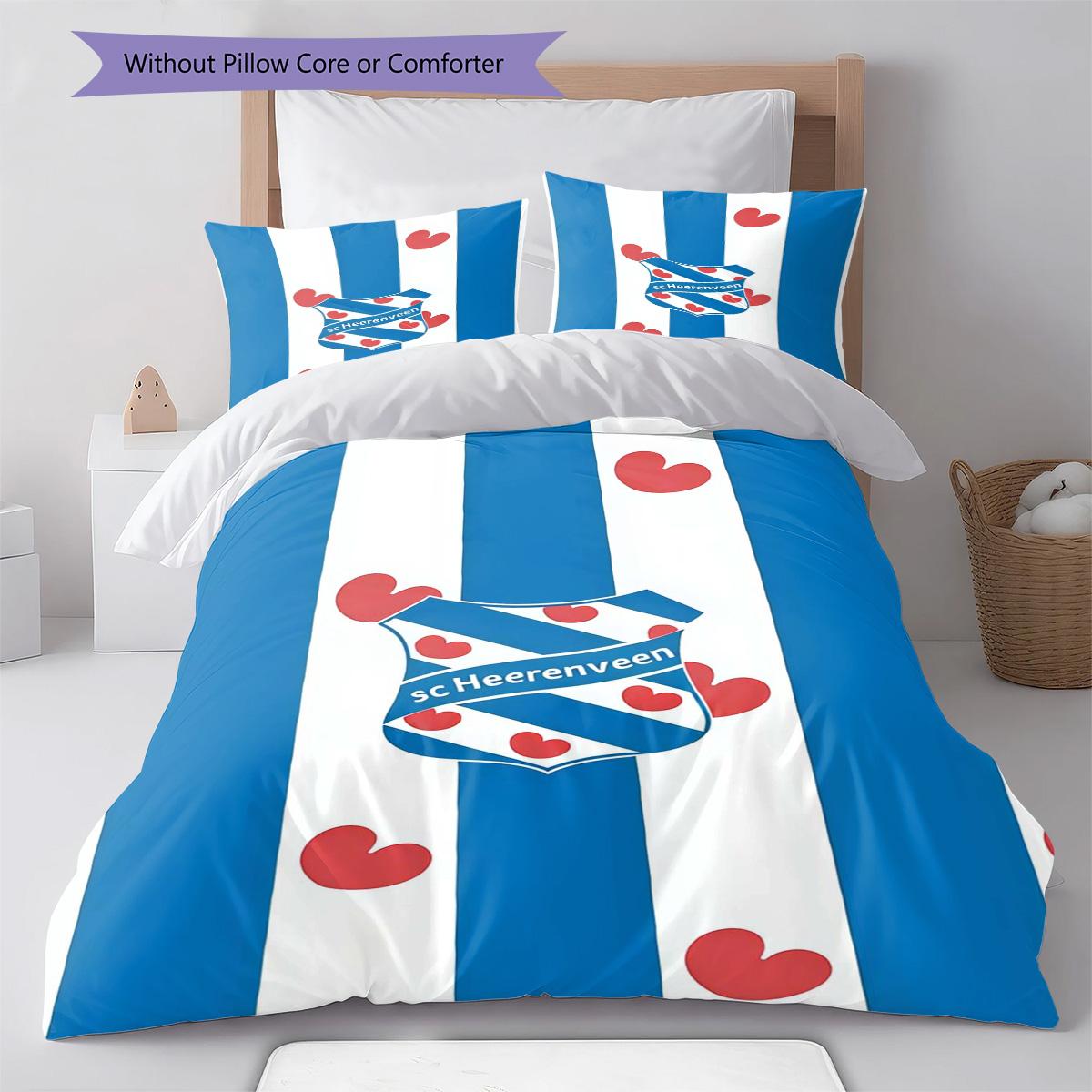 

SC Heerenveen ,Pattern Bedding Quilt Set Quilt Cover Pillowcase Home Decoration Birthday Gift (1 * duvet cover + 2 * pillowcase, without core) 140x200cm