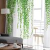 Plant Green Rattan Leaves Tulle Curtains For Bedroom Modern Voile Curtains Home Decoration Window Curtains