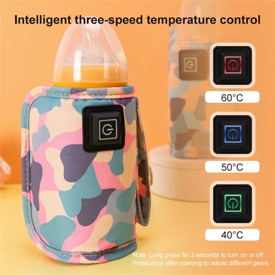 Babyflaschenwärmer, verschleißfest, tragbar, USB-Stecker, Babyflaschenwärmer, Isoliertasche für Reisen