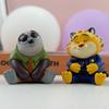 Zootopia Car Ornaments 6pcs Set Cartoon Dashboard Decor Office Desk Bedside Table Figure Cake Topper Collection Gift