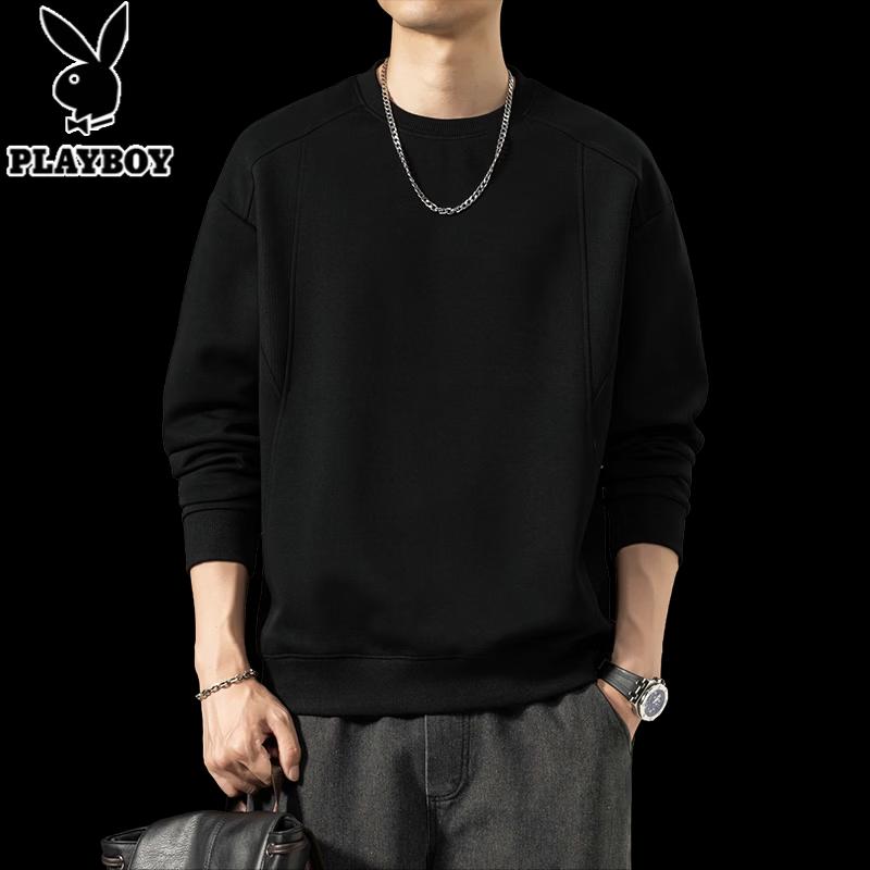 Playboy Men's Patchwork Crewneck Sweatshirt
