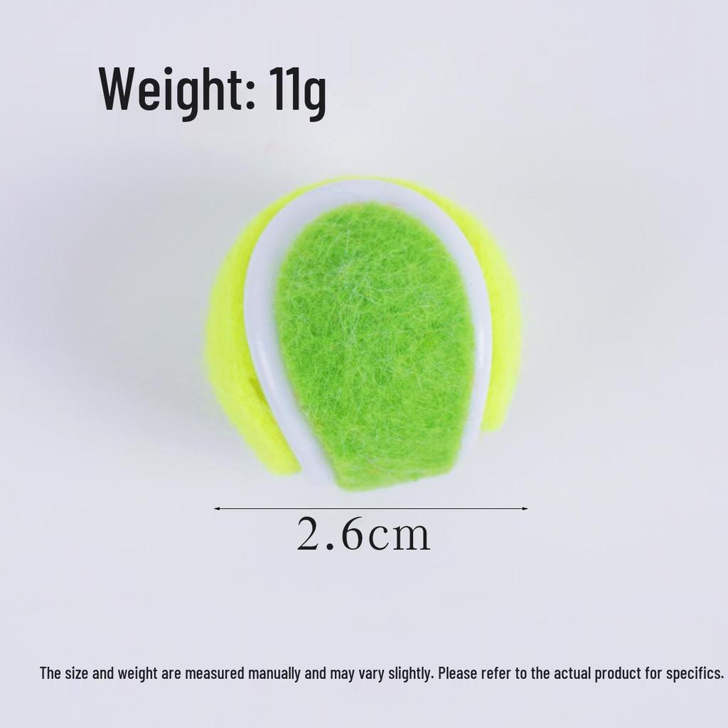 Mini Plush Tennis Ball Keychain - Creative DIY Sports Bag Pendant and Photography Prop