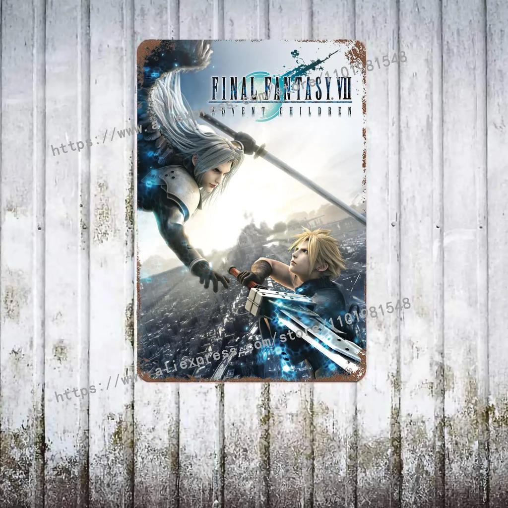 Final Fantasy Tactics The Lying Heart Poster Vintage Tin Metal Sign Decorative Plaque for Pub Bar Man Cave Club Wall Decoration