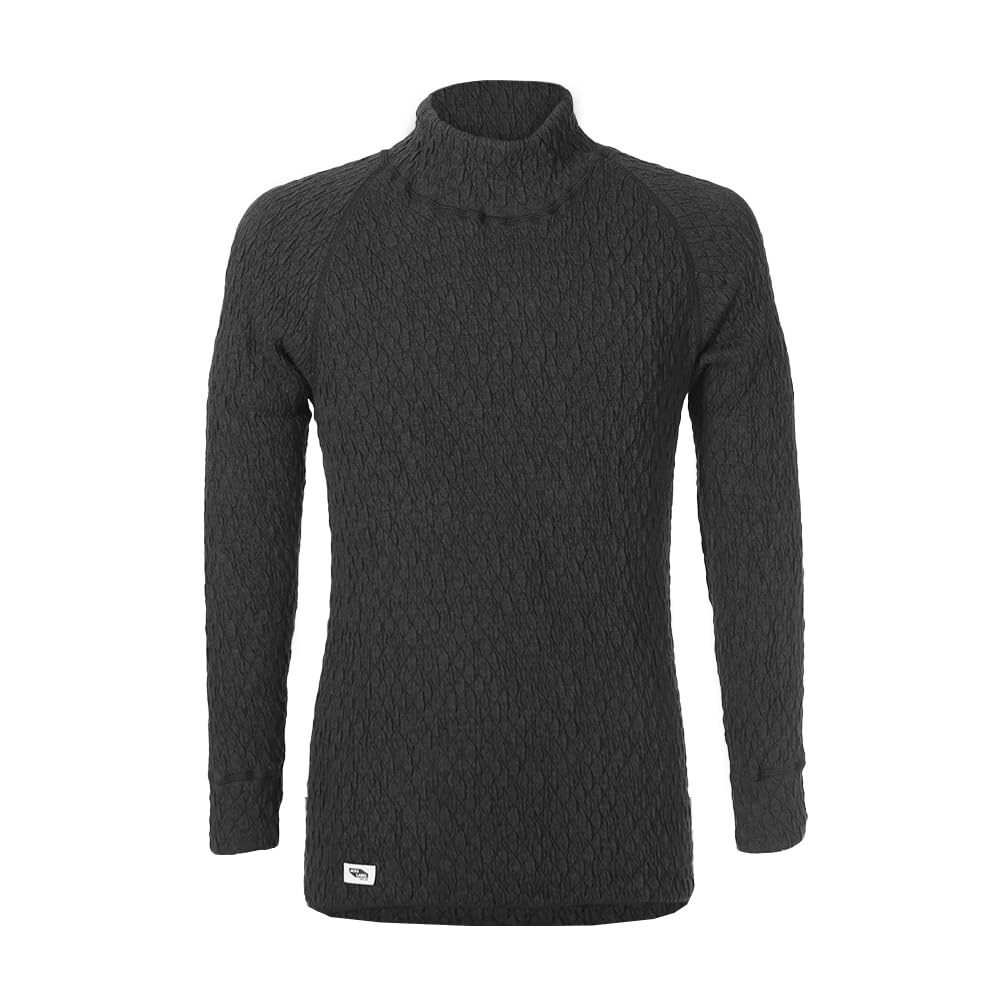 

Hidamari Long Sleeve High Neck Warm Everest Triple Sleeve Series Dark Men s Shirt, Underwear, (Small, Gray) [EVNS940-DGY1]