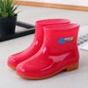 Women's Non-slip Low-top Rain Shoes, Short Tube Rubber Boots, Low Heel Water Shoes