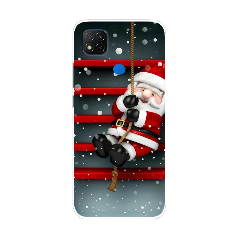 Soft Silicone Case For Xiaomi Redmi 9C NFC Case Soft TPU Christmas Phone Case For Xiaomi Redmi 10C 9C Case Redmi 9 C NFC Cover
