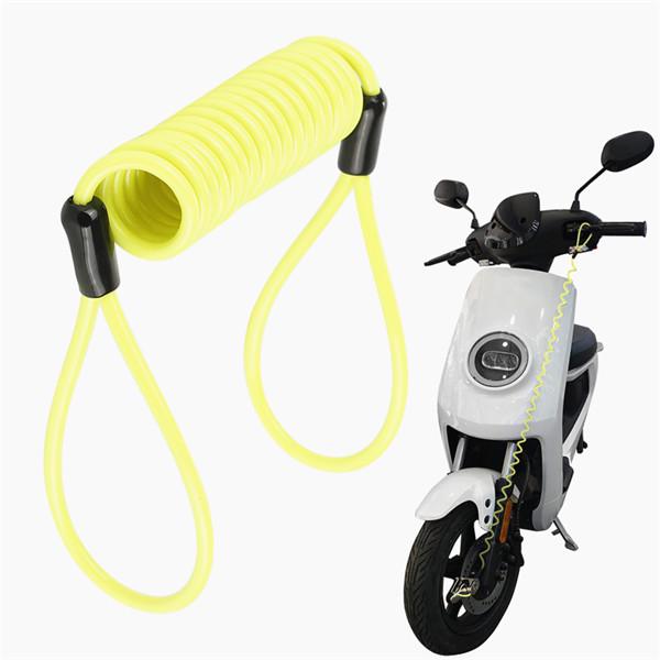 Motorcycle Bike Alarm Brake Disc Lock Security Reminder Coil Cable Rope 120cm