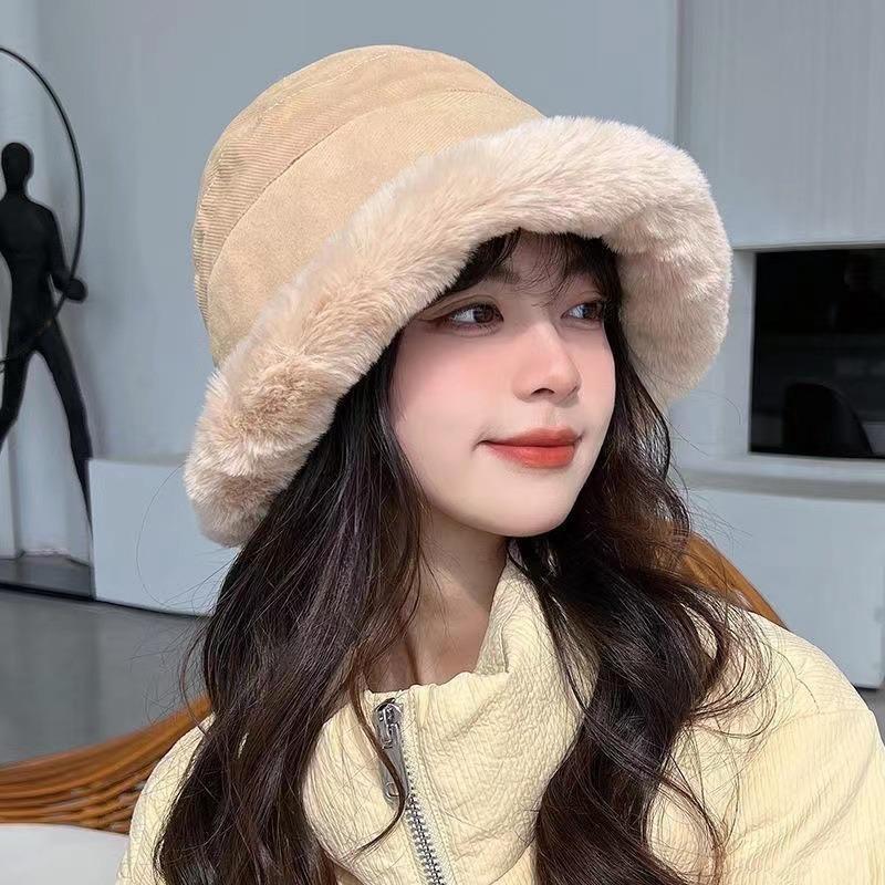 Winter plush fisherman's hat children's Mongolian hat ear protector head hat warm plush thickened cute pile hat