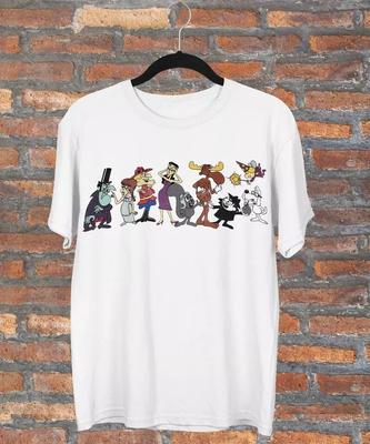 Rocky  Bullwinkle Show T-shirt Unisex Cotton Tee All Size S To 4XL NI1039