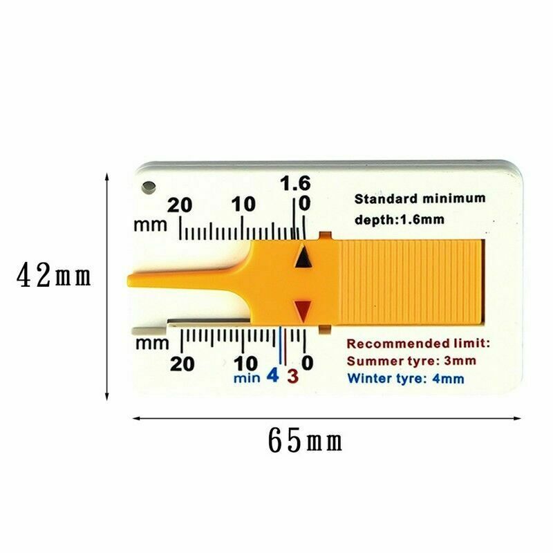 Car Wheel Tire Tread Depth Gauge 0-20mm Tyre Depth Meter Indicator Motorcycle Trailer Van Measurement Tool