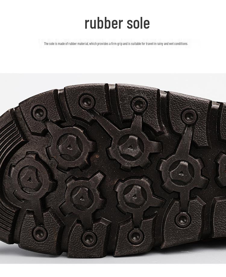 2024 Autumn/Winter Men's Plus Size High-Top Cotton-Lined Casual Warm Shoes